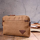 Практична чоловіча барсетка з текстилю 21260 Vintage Коричнева, фото 9