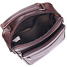 Зручна чоловіча сумка з ручкою шкіряна 21276 Vintage Коричнева, фото 6