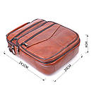 Відмінна чоловіча сумка з ручкою шкіряна 21277 Vintage Руда, фото 3