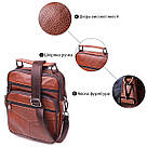 Відмінна чоловіча сумка з ручкою шкіряна 21277 Vintage Руда, фото 4