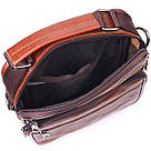 Відмінна чоловіча сумка з ручкою шкіряна 21277 Vintage Руда, фото 6