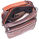 Відмінна чоловіча сумка з ручкою шкіряна 21277 Vintage Руда, фото 7