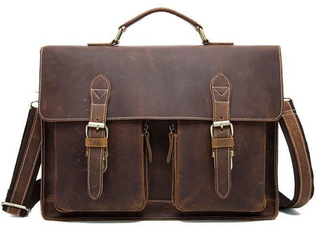 Портфель чоловічий зі шкіри Vintage 14774 Коричневий, фото 1