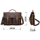 Портфель чоловічий зі шкіри Vintage 14774 Коричневий, фото 4