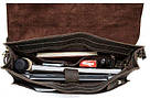 Портфель чоловічий зі шкіри на плече Vintage 14878 Чорний, фото 9