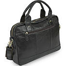 Сумка для ноутбуку з натуральної шкіри Vintage 14868 Чорна, фото 2