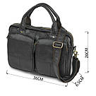 Сумка для ноутбуку з натуральної шкіри Vintage 14868 Чорна, фото 3