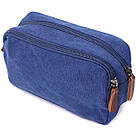Зручна барсетка для чоловіків на два відділення із якісного текстилю Vintage 22234 Синій, фото 2