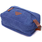 Зручна барсетка для чоловіків на два відділення із якісного текстилю Vintage 22234 Синій, фото 5