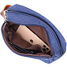 Зручна барсетка для чоловіків на два відділення із якісного текстилю Vintage 22234 Синій, фото 7