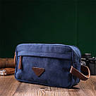 Зручна барсетка для чоловіків на два відділення із якісного текстилю Vintage 22234 Синій, фото 8