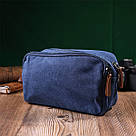 Зручна барсетка для чоловіків на два відділення із якісного текстилю Vintage 22234 Синій, фото 9
