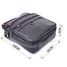 Якісна чоловіча сумка з натуральної шкіри 21278 Vintage Чорна, фото 3