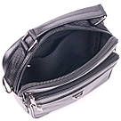 Якісна чоловіча сумка з натуральної шкіри 21278 Vintage Чорна, фото 6