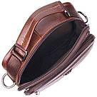 Чудова чоловіча сумка з натуральної шкіри 21279 Vintage Коричнева, фото 5