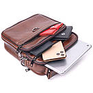 Чудова чоловіча сумка з натуральної шкіри 21279 Vintage Коричнева, фото 8