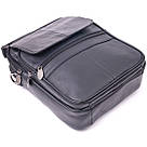 Практична чоловіча шкіряна сумка 21396 Vintage Чорна, фото 5