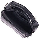 Практична чоловіча шкіряна сумка 21396 Vintage Чорна, фото 6