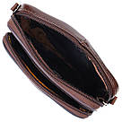 Чоловіча горизонтальна поясна сумка з натуральної шкіри 21486 Vintage Коричнева, фото 6