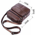 Сумка чоловіча зерниста Vintage 14705 Коричнева, фото 4