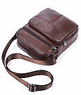 Сумка чоловіча зерниста Vintage 14705 Коричнева, фото 8