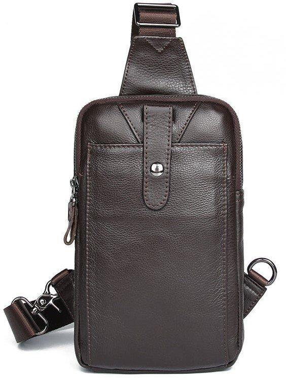 Сумка чоловіча шкіряна через плече Vintage 14983 Коричнева, фото 1