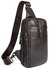 Сумка чоловіча шкіряна через плече Vintage 14983 Коричнева, фото 2