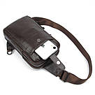 Сумка чоловіча шкіряна через плече Vintage 14983 Коричнева, фото 4