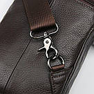 Сумка чоловіча шкіряна через плече Vintage 14983 Коричнева, фото 8