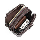 Сумка чоловіча шкіряна через плече Vintage 14983 Коричнева, фото 10