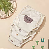 Тренувальні трусики для дітей  | багаторазові підгузки, розмір  80см  (5-9кг), 1шт (бежевий ведмедик), фото 5