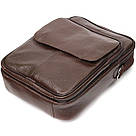 Стильний чоловічий месенджер з натуральної шкіри Vintage 21949 Коричневий, фото 3