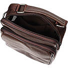 Стильний чоловічий месенджер з натуральної шкіри Vintage 21949 Коричневий, фото 6
