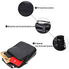 Практичний чоловічий месенджер із натуральної шкіри Vintage 21950 Чорний, фото 4