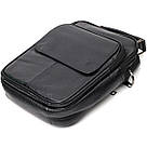 Практичний чоловічий месенджер із натуральної шкіри Vintage 21950 Чорний, фото 5