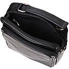 Практичний чоловічий месенджер із натуральної шкіри Vintage 21950 Чорний, фото 6