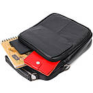 Практичний чоловічий месенджер із натуральної шкіри Vintage 21950 Чорний, фото 8