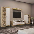 Полиця навісна в вітальню з ДСП/МДФ 1350 Палермо дуб вікінг Сокме, фото 2