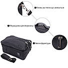 Чоловіча сумка з надійною пластиковою ручкою з поліестера FABRA 22587 Чорний, фото 3