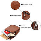 Зручний чоловічий месенджер із натуральної шкіри Vintage 21951 Світло-коричневий, фото 4