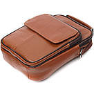 Зручний чоловічий месенджер із натуральної шкіри Vintage 21951 Світло-коричневий, фото 5