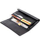 Борсетка елітна шкіряна GRANDE PELLE 11277 Чорна, фото 7