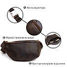 Бананка в матовій шкірі GRANDE PELLE 11154 Коричнева, фото 4