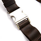 Бананка в матовій шкірі GRANDE PELLE 11154 Коричнева, фото 5