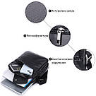 Класична чоловіча сумка месенджер із глянсової натуральної шкіри Shvigel 22846 Чорна, фото 4