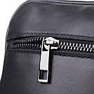 Класична чоловіча сумка месенджер із глянсової натуральної шкіри Shvigel 22846 Чорна, фото 6