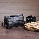 Бананка шкіряна Vintage 14809 Чорна, фото 2