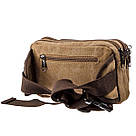 Бананка текстильна на пояс Vintage 20160 Коричнева, фото 2