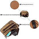 Бананка текстильна на пояс Vintage 20160 Коричнева, фото 4