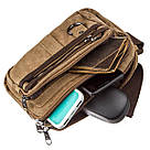 Бананка текстильна на пояс Vintage 20160 Коричнева, фото 5